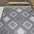 thumbnail image 7 of Modern Diamond Geometric Lattice Indoor/Outdoor Area Rug, Gray, 6' x 8' 10", 7 of 7