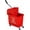 Red, variant on Commercial Mop Bucket with Side Press Wringer on Wheels for Floor Cleaning, 21 Quart, Separate Dirty and Clean Water, for Home Apartment Small Business and Office, Black