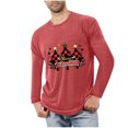 thumbnail image 1 of Blusas y camisas de manga larga con cuello redondo para hombre, ropa deportiva para el hogar, pijamas, camisetas de color liso, blusa deportiva para hombre, poliéster, 1 of 3