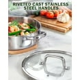 thumbnail image 2 of Cook N Home Classic 4 Quart Tri-Ply Clad Stainless Steel Saute Pan, 10.5 Inch Deep Frying Pan with Lid, Induction Skillet Pan Everyday Pan, Dishwasher & Oven Safe, 2 of 7