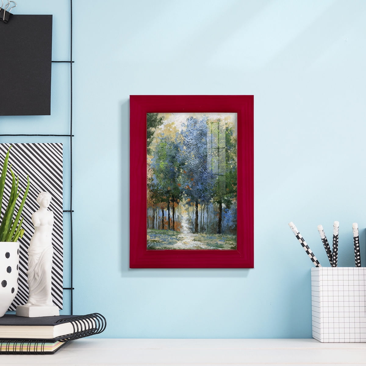 Afternoon Light -Framed Print w/glass-Cherry Red