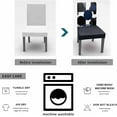 thumbnail image 4 of Geometric Blue Dining Chair Cover Set of 6,Modern Abstract Black White Colors Block Stretch Chair Protectors Slipcover,Spandex Kitchen Chair Seat Back Cushion Slip Cover for Dining Room,Party,Hotel, 4 of 6