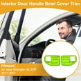 thumbnail image 2 of Cubierta de Tazón de Mango de Puerta Interior para Jeep Wrangler JK 2DR 2011-2017 Marco de Decoración de Mango Interior Verde ABS 2 Pcs, 2 of 6