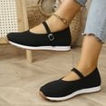 thumbnail image 5 of Mepaouo Women Mary Jane Walking Shoes Comfortable Hollow out Knit Work Flats Slip on Dress Shoes, 5 of 8