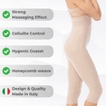 thumbnail image 3 of Farmacell Women's High-Waisted Capri Leggings, Anti-cellulite Massaging, Made in Italy, Cod. 123, 3 of 11
