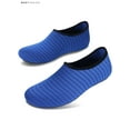 thumbnail image 3 of BadPiggies Water Skin Shoes Barefoot Quick-Dry Aqua Beach Yoga Stripe Socks for Men Women Kids (Blue, XL), 3 of 7