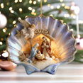 thumbnail image 4 of Nacimiento Navideño En Conchas, Adorno para Árbol de Navidad | Decoración Religiosa de La Natividad | Material Acrílico | Regalo Ideal para Navidad | Artesanía Duradera, 4 of 5