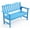 Light blue, variant on Outdoor Poly Lumber Patio Bench, 2-Seat Slatted Garden Loveseat for Porch, Yard, Park & Backyard, Black/Blue/Natural