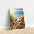 thumbnail image 3 of Goodbye Summer Pomeranian Hello Fall Time for School Vertical Matte Canvas Poster Pom Dog Lover Gifts Wall Art Home Decor - 02014, 3 of 5