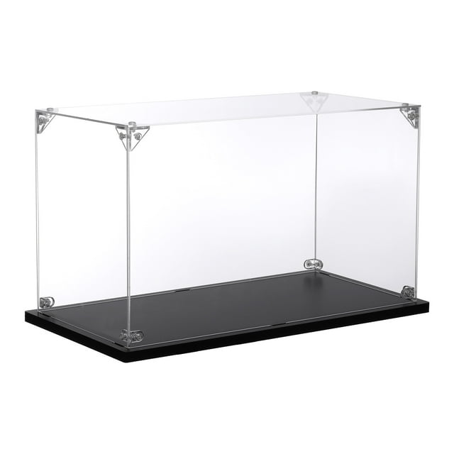 Caja de exhibición de acrílico Uxcell de 12x6x6 pulgadas, cubo ensamblado, a prueba de polvo, transparente