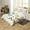 Black White Yellow, variant on YST Cartoon Yellow Duck Bedding Set For Kids Cute Duck Full Comforter Cover For Boys Girls,Kawaii Floral Animal Duvet Cover Woodland Leaves Flowers Butterfly Bed Set 2 Pillow Cases
