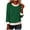 Green, variant on Cavosen Womens Christmas Sweatshirts Crew Neck Blouses Plaid Lightweight Oversized Pullover Soft Winter Orleans Party Tops