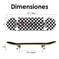 thumbnail image 1 of Patineta Profesional Skateboard De Madera Con Lija Iciqlo Ruedas Blanco Rulemanes Plata, 1 of 4