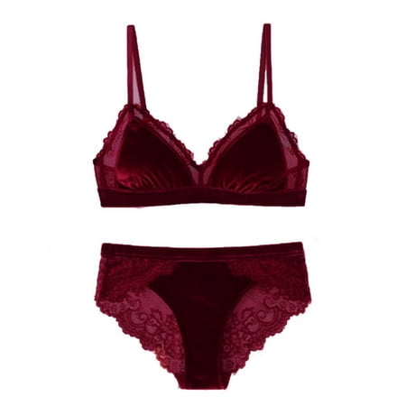 Wire-Free Push up Bras for Women Lightly Lined Bra Feature V-Neck Wire-Free Bra Style W-779 Hook and Eye Closure Training Bras Wine M