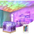 thumbnail image 1 of shiyou-Northern Lights Cube Light, 16 Colors Gradual Rotating Ocean Wave Ceiling Projector with Remote, 4 Lighting Modes, Plating Night Light for Bedroom Kids Room Office Bar Restaurant, 1 of 4