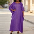 thumbnail image 2 of Afdoent Women's Dresses African Dresses For Fashion Beading Rhinestone Kaftan Maxi Dress Vacation Fashion Outfits, 2 of 5
