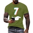thumbnail image 2 of Tops para hombre, blusas y camisas de manga corta con cuello redondo para hombre, jersey informal con cuello redondo estampado para hombre, pantalones cortos deportivos para fitness, blusa de poliéste, 2 of 5