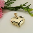 thumbnail image 4 of Art and Molly Real 14K Yellow Gold Large Puff Heart Pendant, 4 of 9