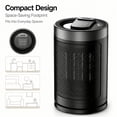 thumbnail image 5 of EuKer 1500W Ceramic Heater, Portable Space Heater with Remote Control, ECO Thermostat & 60° Oscillation Mode for Office, Bedroom & Home, Black, 5 of 8