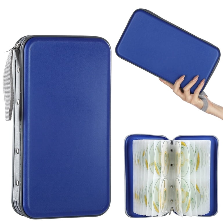80 Capacity Plastic Disc Storage Organizer: Hard Shell DVD/CD/VCD