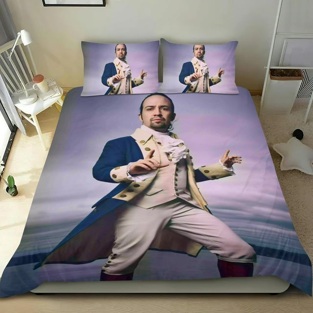 Hamilton Conjunto de sábanas temático, trío de piezas, cómodo y amigable con la piel, diseño único, regalo de decoración para el hogar para familiares, amigos y fans,173cm *218cm