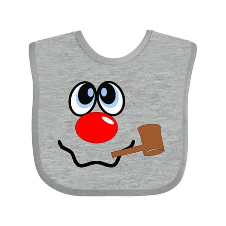 

Inktastic Snowman with Red Nose and Corncob Pipe Gift Baby Boy or Baby Girl Bib