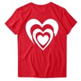 thumbnail image 4 of VKOYWKM Love Heart Tops for Women Valentine T-Shirts Heart Print Tees Cute Tops Casual Short Sleeve Loose Fit Tees Valentine Round Neck Holiday Tshirt Shirts, 4 of 4