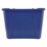 Rubbermaid Commercial Stacking Recycle Bin, 14 gal, Polyethylene, Blue, Each