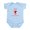 Sky Blue, variant on CafePress - 333 I'm Only Half Evil Infant Bodysuit - Baby Light Bodysuit, Size Newborn - 24 Months