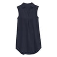 thumbnail image 6 of Hurxie Womens Sleeveless Swimsuit Coverup V Neck Bathing Suit Cover Ups Summer Swimwear Bikini Beach Cover Up Dress Navy,2XL, 6 of 7
