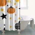 thumbnail image 4 of Autumn Halloween Pumpkins Pattern Shower Curtain 36"x72" ,Bathroom Decorative Shower Curtains Set with 12 Hooks,Modern Waterproof Washable Shower Curtain, 4 of 6
