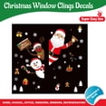 thumbnail image 3 of Christmas Window Sticker 35"x23" -&nbsp; XLarge Glass Decal for Shop Window, Showcase Decoration - Santa Claus, Snowman, Reindeer, Snowflake Clings, 3 of 8