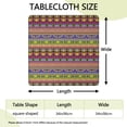 thumbnail image 2 of Colorful Elastic Edge Square Table Cover 34x34 Inch, Bohemian Floral Pattern for Card Tables and Patio Dining, 2 of 6
