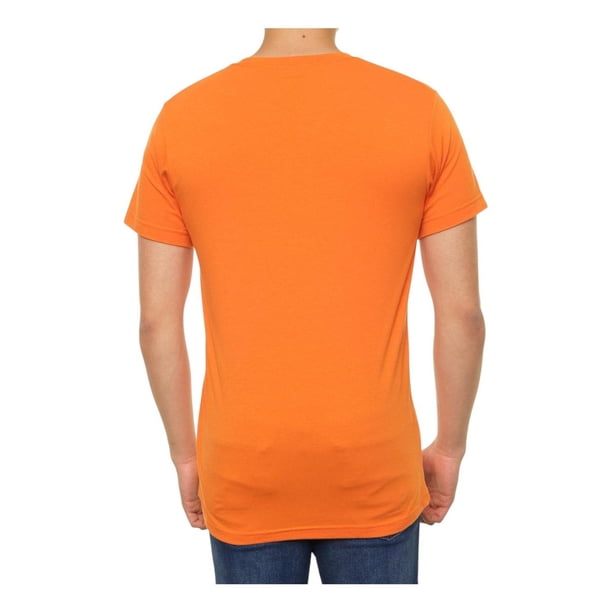 Playera Cat Hombre Caterpillar Logo Camuflaje Naranja Casual naranja S