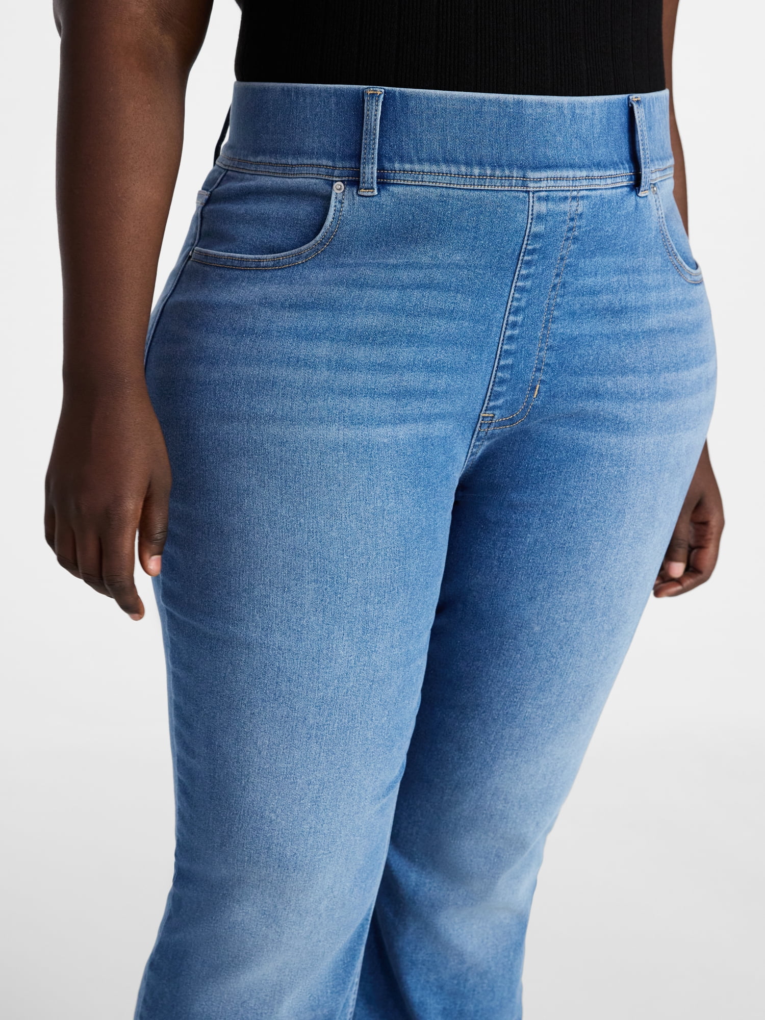 Terra & Sky Women's Plus Size Pull On High Rise Bootcut Jeggings, 31" Inseam, Sizes 0X-4X