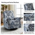 thumbnail image 4 of Tina's Home Upholstery 360° Swivel Recliner Set of 2, Nursery Chair with Nailhead Trim & Metal Base for Living Room & Nursery Comfort Damask, 4 of 6