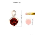 thumbnail image 3 of ANGARA Lab Grown 2.6 Ct Claw-Set Ruby Infinity Pendant with Lab Diamonds for Women in 14K Rose Gold (Size-8mm) | July Birthstone, Anniversary, Jewelry Gift for Women | Lab-Grown Ruby Necklace, 3 of 8