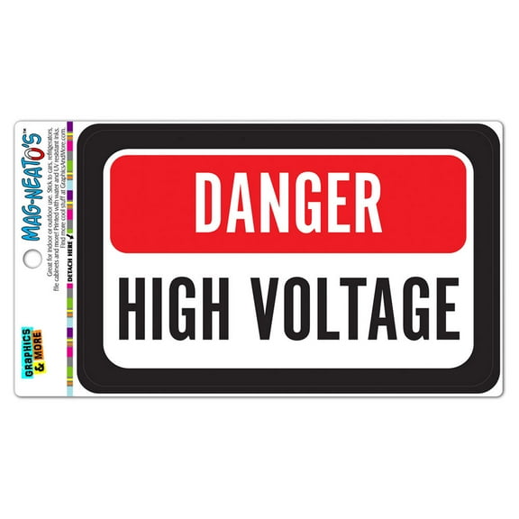 Danger High Voltage MAG-NEATO'S(TM) Automotive Car Refrigerator Locker Vinyl Magnet