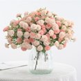 thumbnail image 3 of Naiovety Ramo de claveles artificiales, decoración de flores familiares, decoración de flores de simulación, ramo de flores falsas de seda para fiesta Flores artificiales champán PC 1 Naiovety HA6616-01B, 3 of 6