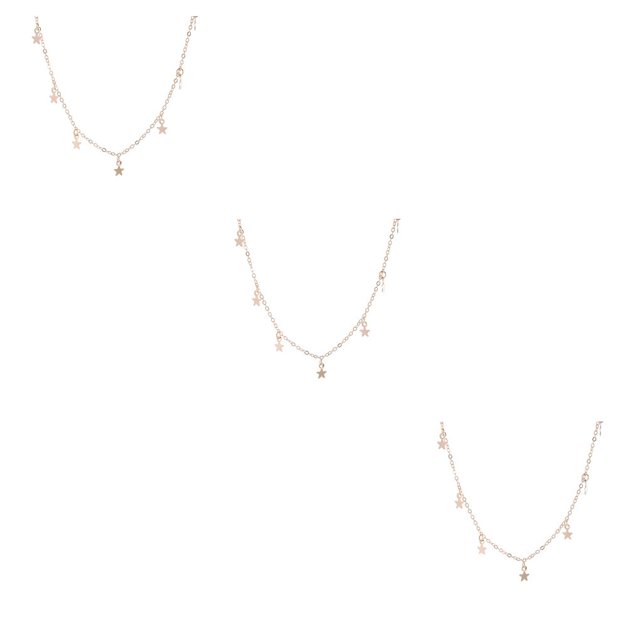 Jumpingount Collar de cadena Estrella elegante Joyería estética Estilo simple Gargantilla universal Collares Regalo del día de San Valentín para niñas Type1 NO1 Jumpingount CBP372613