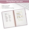 thumbnail image 3 of Lined Spiral Journal Notebook with 300 Numbered Pages, B5 College Ruled Thick Journals for Writing with 100GSM Paper, Hardcover Notebooks with Contents for Work, School, Women, Men, Burgundy, 3 of 4