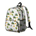 thumbnail image 2 of Tractor and Hay White Pattern Backpack for School, Cute School Bag with Adjustable Shoulder Straps and Padded Back, 13.8"x11.4"x6", 2 of 5