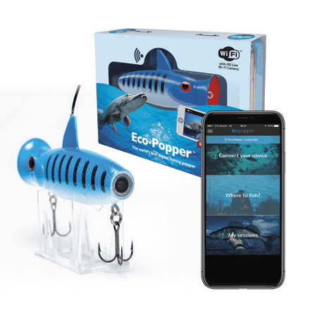 Eco-Popper Underwater LIVE HD Video Camera and Lure (model: Blue (Best Way To Catch Live Bait)