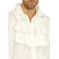 thumbnail image 3 of Leg Avenue Men's Renaissance Ruffle Front Pirate Shirt, 3 of 5