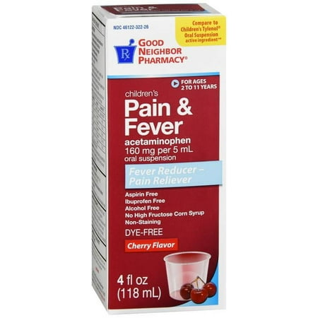 GNP Children's Pain And Fever Cherry Flavored, 4 Fl Oz