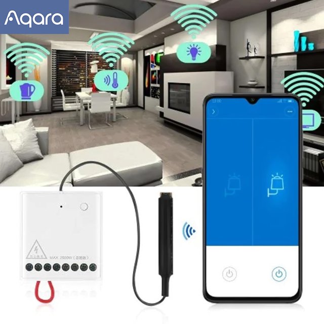 LLKZMK11LM Módulo de control bidireccional Controlador de relé inalámbrico 2 canales AQara controlador