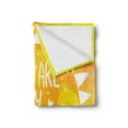 thumbnail image 2 of Saying Soft Flannel Fleece Throw Blanket, Radiant Sunshine Phrase Made with Triangles Dots Love Romance Artwork, Cozy Plush for Indoor and Outdoor Use, 50" x 60", Yellow, by Ambesonne, 2 of 5