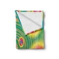 thumbnail image 2 of Psychedelic Soft Flannel Fleece Blanket, Outer Space Theme Retro Dreamy Image Hippie Style Reflection in Water Print, Cozy Plush for Indoor and Outdoor Use, 50" x 60", Green Yellow, by Ambesonne, 2 of 6