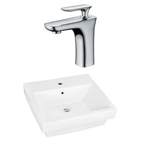 Royal Purple Bath Kitchen Ceramic Rectangular Bathroom Sink With Faucet And Overflow