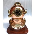 thumbnail image 6 of Nautical Copper Brass U.S Navy Mark V Diving Divers Helmet W/Base, 6 of 6